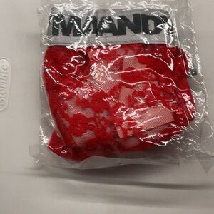 Men’s Red and Silver lace boxer briefs